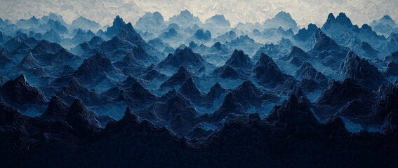 Poster - the concept features a blue abstract background accompanied by a paper cut out