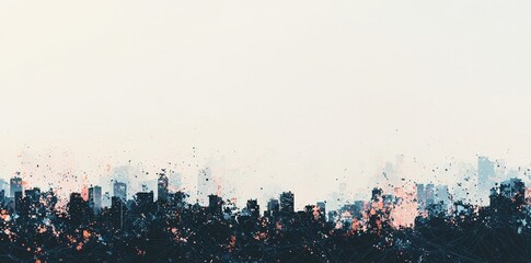 Poster - An abstract tech setting illustrating the concept of global business and communication