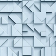 Poster - seamless minimalistic wall composed of white squares creating a clean and modern aesthetic perfect f