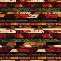 Poster - seamless dynamic pattern composed of various bright colors blending harmoniously to create a lively 