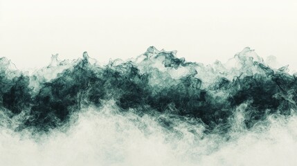 Poster - an abstract green curve is shown isolated on a white or transparent png background