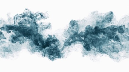 Poster - isolated on white or transparent png is an abstract curve colored green