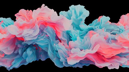 Poster - A 3D crystal glass liquid wave featuring refraction and a holographic effect is set against a dark background, alongside a rendered transparent glass ribbon and a fluid splash with a rainbow gradient
