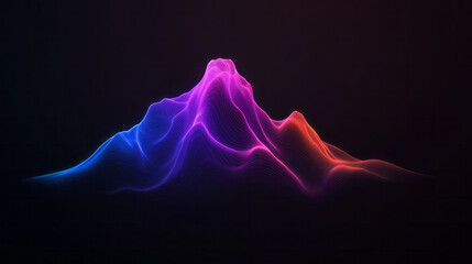Aufkleber - A modern interface design showcasing a pulsating neon grid overlaid with sharp geometric forms,