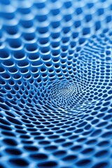 Poster - Divergent element pattern in blue, showing a textured design with depth and movement.