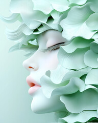 Poster - A surreal artistic rendering where a charming beautyâ€™s hypnotic gaze draws you into a dreamlike