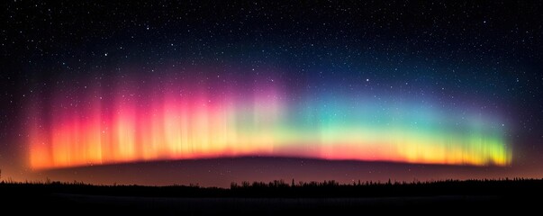 aurora borealis northern lights concept. vibrant aurora borealis lighting up the night sky with colo