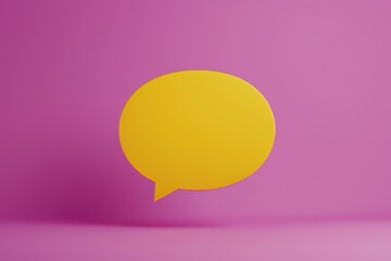 Poster - Colorful speech bubble design merging geometric shapes and vibrant colors.