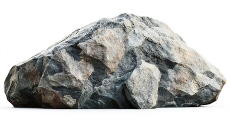 Aufkleber - Large boulder rock with textured surface and dimensional features against a bright background : Generative AI