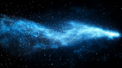 Fototapete - Swirling Blue Cosmic Effect with Starlit Background Evoking Depth and Infinity : Generative AI