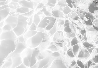 Poster - Calm Swirling Water Surface with Gentle Reflection in Monochrome : Generative AI