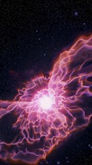 Wall Mural - vibrant cosmic wave explodes in space, illuminating galactic nebula