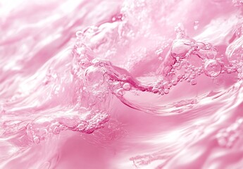 Aufkleber - Dynamic Water Splash in Soft Pink Hues Creating a Refreshing Visual Experience : Generative AI
