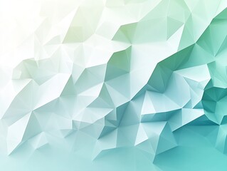 Poster - Calming Light Aqua and Green Abstract Geometric Shapes for Modern Background Design : Generative AI