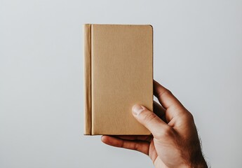 Aufkleber - Hand Holding a Brown Notebook for School and Creative Projects : Generative AI