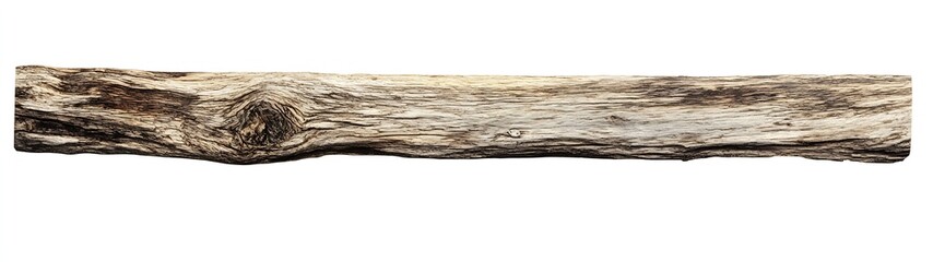 Poster - Weathered solid piece of driftwood showcasing intricate textures and patterns : Generative AI