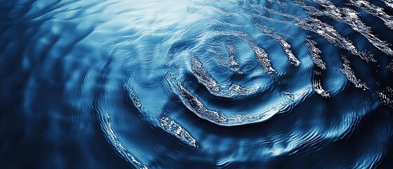 Poster - Rippling Water Surface Creating Circular Patterns of Light and Reflection : Generative AI