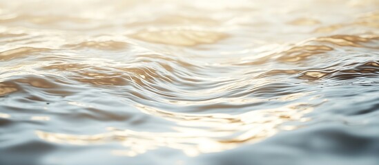Poster - Glistening Water Surface Under Sunlight Reflecting Gentle Ripples in Motion : Generative AI