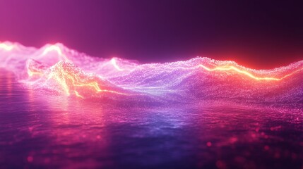 Aufkleber - Dynamic Colorful Waves of Light in a Futuristic Setting for Modern Abstract Backgrounds : Generative AI