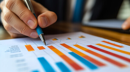 Poster - Analyzing growth trends with a focus on vibrant data visuals and sharp insights