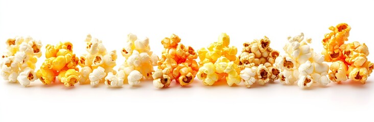 Aufkleber - Simple Arrangement of Tasty Popcorn Kernels in Bright Butter and Creamy White Shades : Generative AI
