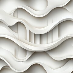 Poster - seamless captivating white wave pattern bringing a sense of flow and motion to design elements and b