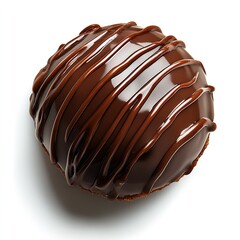 Aufkleber - Decadent Chocolate Muffin with Rich Ganache Glaze on Top : Generative AI
