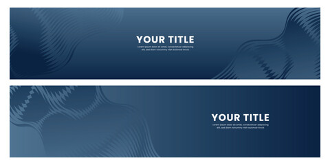 Poster - Blue Banner Geometric Design Template