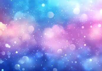 Poster - Vibrant bokeh lights in blues and pinks creating an enchanting dreamy background for festive designs : Generative AI