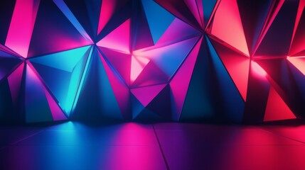 Poster - Create bold geometric patterns digital space abstract wallpaper modern environment top-down view vibrant shapes