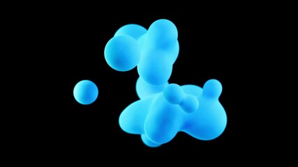 Wall Mural - 3d liquid blobs
