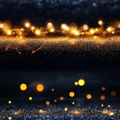 Poster - Seamless Luminous gold glitter background with a dazzling and eye-catching texture ideal for arts and crafts projects