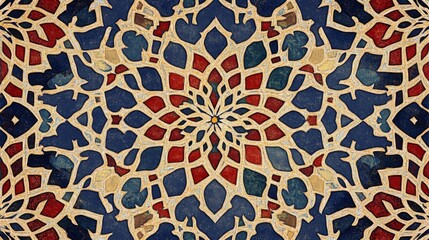 Poster - Creating a beautiful islamic pattern art studio digital artwork creative space close-up islamic art
