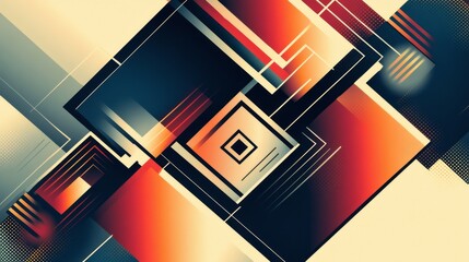 Poster - Creating bold geometric artwork art studio design guide contemporary space artist's perspective thick lines and shapes