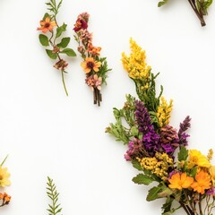 Poster - Seamless A row of beautifully arranged flowers displaying an array of colors and textures, perfect for celebrating nature's beauty