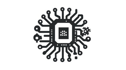 Poster - Circuit board graphic design, technology illustration, futuristic background, potential use for tech company