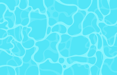 Wall Mural - Water texture surface background.Aqua marine summer pool, ocean, sea wave abstract background.Vector graphic illustration.