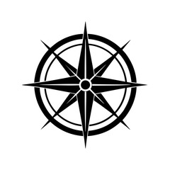 compass silhouette vector illustration