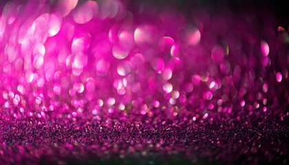 Poster - vibrant pink glitter with bokeh effect, abstract sparkling texture for luxury background, festive decoration, glamour design

