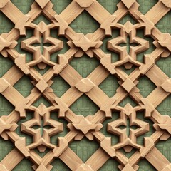 Poster - Seamless Rustic wooden wall featuring an intricate arrangement of many squares highlighting natural textures and patterns