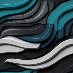 Poster - seamless captivating wave pattern creating a rhythm of flow and movement in a colorful and artistic 