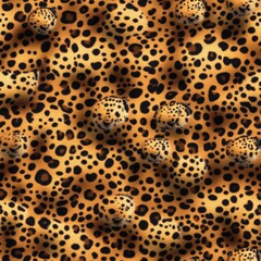 Poster - seamless classic leopard print fabric with distinctive spots and textures perfect for fashion and in