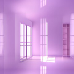 Poster - Seamless Cozy room decorated in shades of purple with elegant furniture and ambient lighting creating a relaxing atmosphere