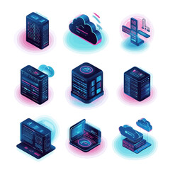 Poster - Isometric Servers and Cloud Data Storage in a Futuristic Digital Network