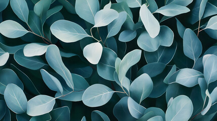 Wall Mural - leaves with a soft matte texture, radiating a calming and aromatic presence