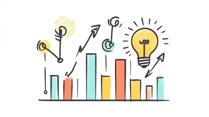 Poster - Hand drawn business growth concept