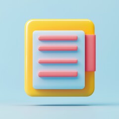 Aufkleber - Notifications and reminders, 3D blue calendar clock, pastel.