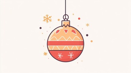 Poster - Christmas ornament, hanging, festive background, design element, illustration, for decoration, graphic, digital art