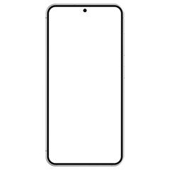 Wall Mural - photo of smartphone similar to android device without background. white screen. gray color. template