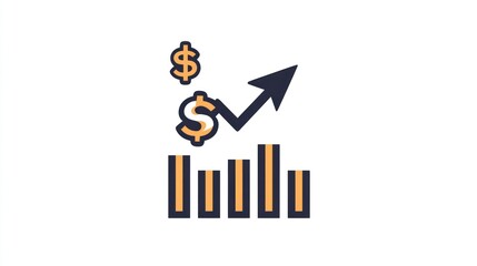 Poster - Financial Growth Chart, Abstract Business Icon, Showing Increasing Profits
